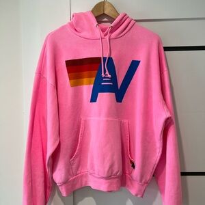Aviator Nation - logo relaxed pullover sweatshirt - neon pink